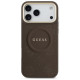 Guess Peony Hot Stamp MagSafe Case for iPhone 17 Pro Max - Brown