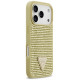 Guess Rhinestone Triangle Logo iPhone 17 Pro Case - Gold