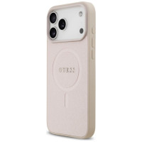 Guess Saffiano Classic Logo MagSafe Case for iPhone 17 Pro Max - Pink