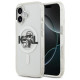 Karl Lagerfeld IML Glitter Karl & Choupette Sketch Logo MagSafe iPhone 17 Case - Clear