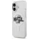 Karl Lagerfeld IML Glitter Karl & Choupette Sketch Logo MagSafe iPhone 17 Case - Clear