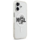 Karl Lagerfeld IML Glitter Karl & Choupette Sketch Logo MagSafe iPhone 17 Case - Clear