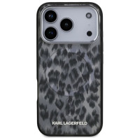 Karl Lagerfeld IML Leopard Pattern MagSafe Case for iPhone 17 Pro - Black