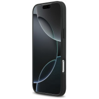 Mercedes Leather Large Laurel Leave MagSafe Case for iPhone 17 Pro Max - Black