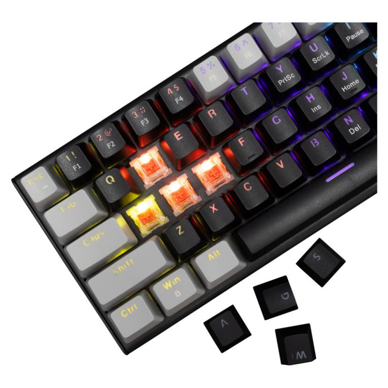 White Shark GK-002111V2  Wakizashi Black-Grey US Red Switches