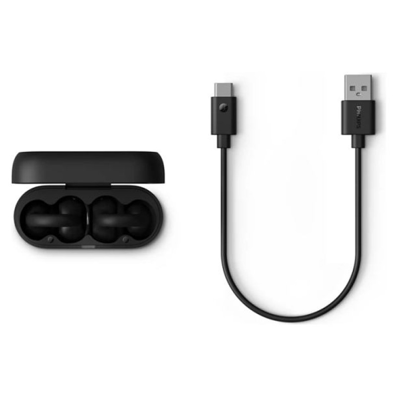 Philips bezvadu austiņas, melnas - TAQ2000BK/00