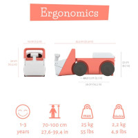 Chillafish Blockie četrritenis, flamingo rozā, no 1 līdz 3 gadiem - CPBL01FLA