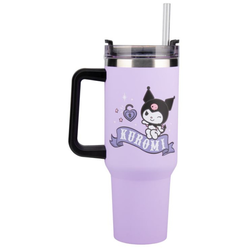 Paladone Kuromi 900ml Insulated Cup and Straw