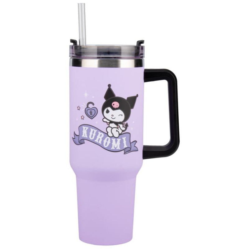 Paladone Kuromi 900ml Insulated Cup and Straw
