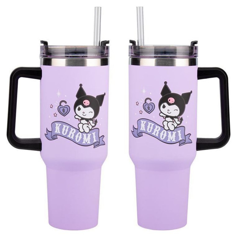Paladone Kuromi 900ml Insulated Cup and Straw