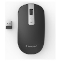Gembird MOUSE USB OPTICAL WRL BLACK/SILVER MUSW-4B-06-BS GEMBIRD