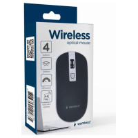 Gembird MOUSE USB OPTICAL WRL BLACK/SILVER MUSW-4B-06-BS GEMBIRD
