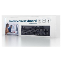 Gembird KEYBOARD MULTIMEDIA USB ENG/BLACK KB-UM-108 GEMBIRD