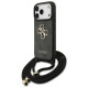 Guess 4G Big Logo Cord Stap Crossbody Case for iPhone 17 Pro - Black
