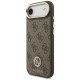 Guess 4G Strass Logo & Big Strap Metal Buttons MagSafe Case for iPhone Air - Brown
