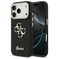 Guess Fixed Glitter Big 4G Metal Frame case for iPhone 17 Pro - black