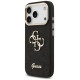 Guess Fixed Glitter Big 4G Metal Frame case for iPhone 17 Pro - black