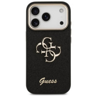 Guess Fixed Glitter Big 4G Metal Frame case for iPhone 17 Pro - black
