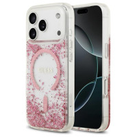Guess Resin Bottom Glitter MagSafe Case for iPhone 17 Pro - Pink