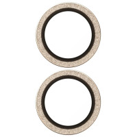 Panzerglass Hoops Glitter Tempered Glass Lens Screen Protector for iPhone 17 / 16 / 16 Plus - Gold