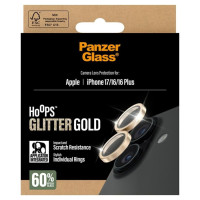 Panzerglass Hoops Glitter Tempered Glass Lens Screen Protector for iPhone 17 / 16 / 16 Plus - Gold