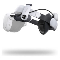 Bobovr M3 Pro strain relief strap for Meta Quest 3 VR goggles + BoboVR B2 battery - white and black