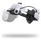 Bobovr M3 Pro strain relief strap for Meta Quest 3 VR goggles + BoboVR B2 battery - white and black