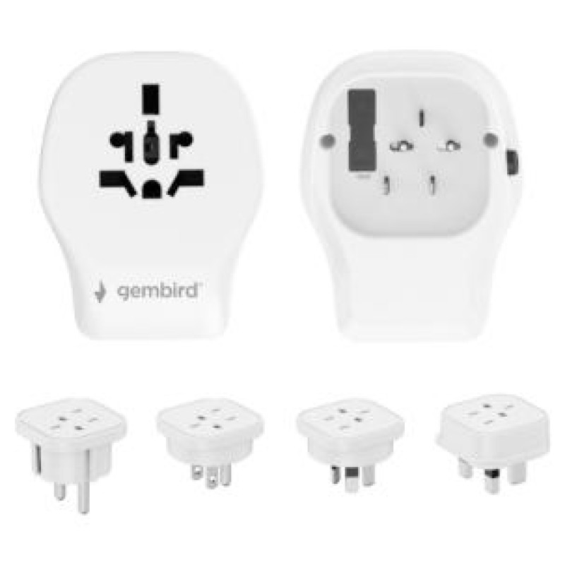 Gembird Adapteris Gembird universal travel adapter 20W White