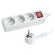 Hama Standard 3-socket power strip 1.5m - white