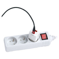 Hama Standard 3-socket power strip 1.5m - white
