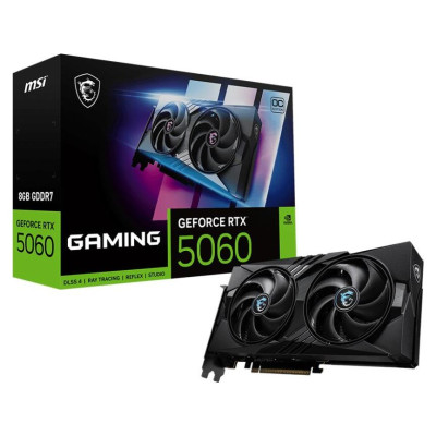 MSI Graphics Card|MSI|NVIDIA GeForce RTX 5060|8 GB|GDDR7|128 bit|PCIE 5.0 16x|Dual Slot Fansink|RTX50608GGAMINGOC