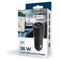 Gembird MOBILE CHARGER CAR USB 2PORT/TA-UC-A2QC36-CAR-01 GEMBIRD