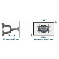 Gembird TV SET ACC WALL MOUNT 32-75"/WM-75ST-02 GEMBIRD