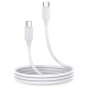 Joyroom Long-Lasting Series A9 USB-C / USB-C PD QC cable 60W 3A 1m - white