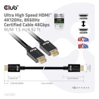 Club3D CABLE HDMI TO HDMI 1.5M/M/M CAC-1370 CLUB3D