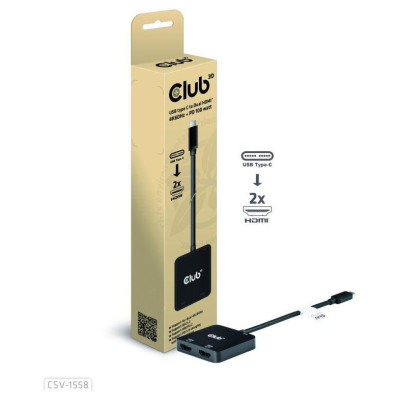 Club3D I/O HUB USB-C TO HDMI 2PORT/MST CSV-1558 CLUB3D