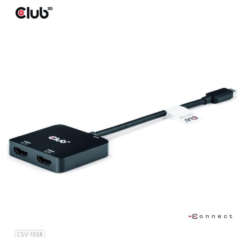 Club3D I/O HUB USB-C TO HDMI 2PORT/MST CSV-1558 CLUB3D