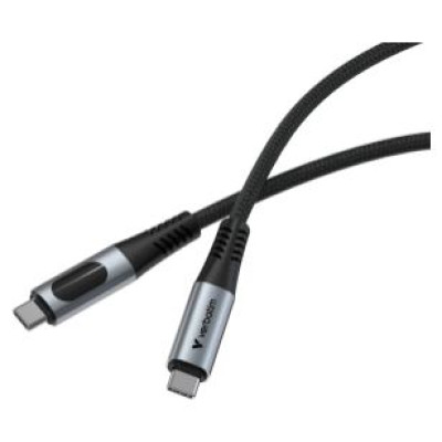 Verbatim Kabelis Verbatim Sync&Charge Cable with Power Display 100W 120cm