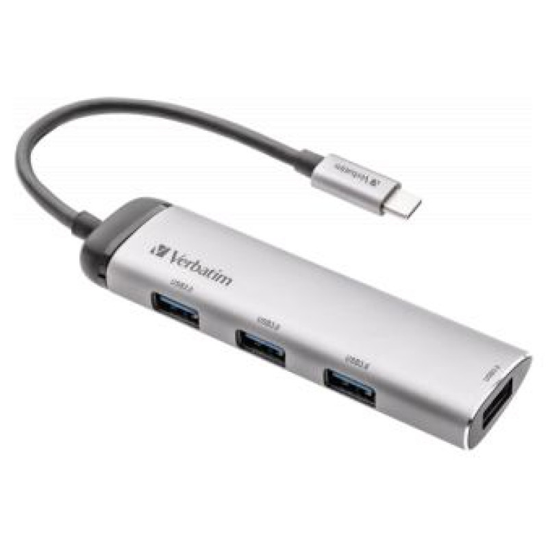 Verbatim USB dokstacija Verbatim HUB 4-PORT USB-C Multiport
