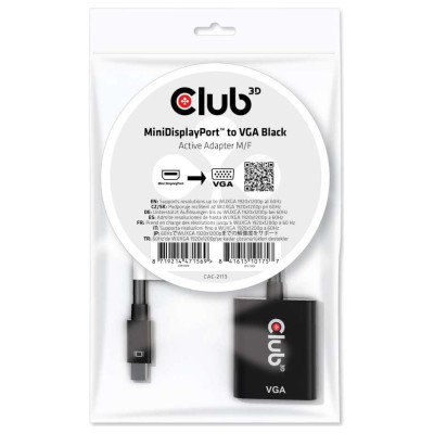 Club3D I/O ADAPTER MINI DP TO VGA/M/F CAC-2113 CLUB3D