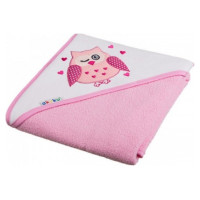 Akuku Dvielis PŪCE ar kapuci 80x80cm A1233  pink AKUKU