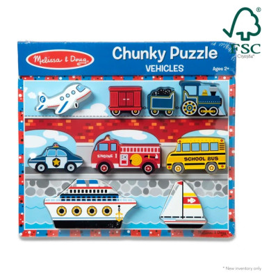 Melissa & Doug Vehicles Chunky Puzzle