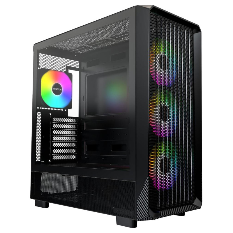 Montech Case|MONTECH|X5|MidiTower|Case product features Transparent panel|Not included|Colour Black|X5(B)