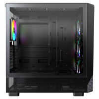 Montech Case|MONTECH|X5|MidiTower|Case product features Transparent panel|Not included|Colour Black|X5(B)