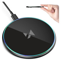 Wozinsky WLI-01Y 15W Qi Inductive Charger with USB-C Cable - Black