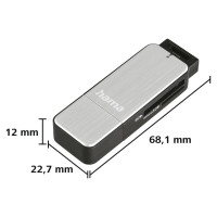 Hama 00123900 USB 3.0 Card Reader Aluminium