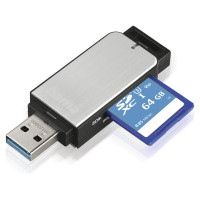 Hama 00123900 USB 3.0 Card Reader Aluminium