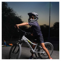 Rockbros TT-32SBTG-S children's bicycle helmet with removable chinbar, size S - gray