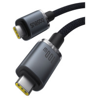 Baseus Crystal Shine CB000089 USB-C / USB-C USB3.2 cable 100W 20Gbps 1.5m - black