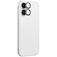 Amazingthing AR Aluminum 2 Lens Glass with Camera Lens Frame for iPhone 16 / 16 Plus - Black